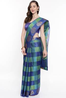 CLASSICATE From The House Of The Chennai Silks Multicolor Organza Saree With Running Blouse 2