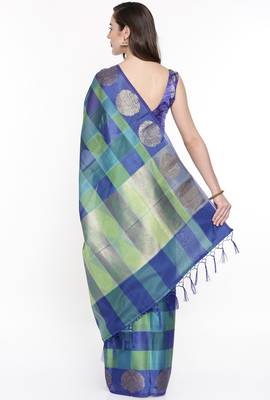 CLASSICATE From The House Of The Chennai Silks Multicolor Organza Saree With Running Blouse 3