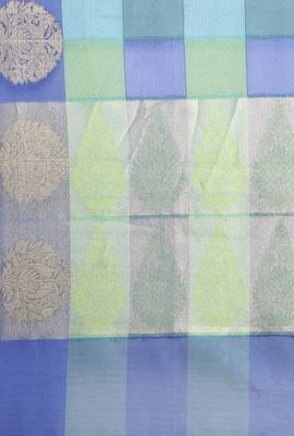 CLASSICATE From The House Of The Chennai Silks Multicolor Organza Saree With Running Blouse 4