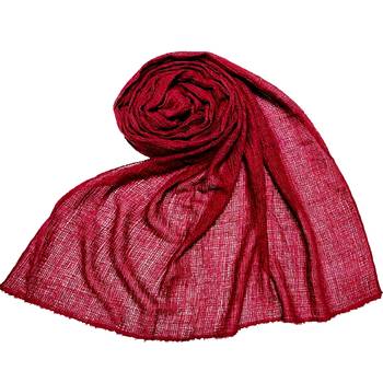Maroon  Premium Plain Cotton Hijab 1