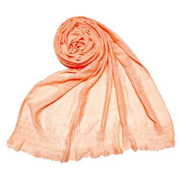 Orange Premium Plain Cotton Hijab 1