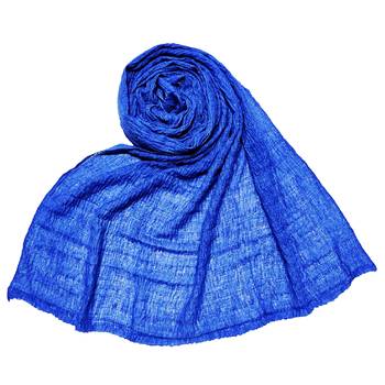 Blue  Premium Plain Cotton Hijab 1