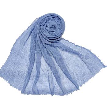 Light Blue  Premium Plain Cotton Hijab 1