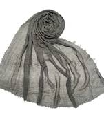 Dark Grey  Premium Plain Cotton Hijab