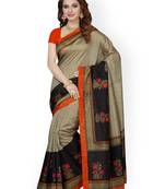 Multicolor Printed Art Silk Saree With Blouse