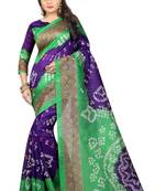 Multicolor Printed Art Silk Saree With Blouse
