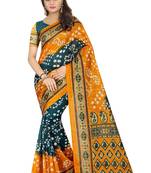 Multicolor Printed Art Silk Saree With Blouse