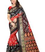 Multicolor Printed Art Silk Saree With Blouse