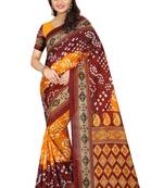 Multicolor Printed Art Silk Saree With Blouse