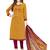 Mustard & Maroon Printed Unstitched Salwar Suit Dress Material With Dupatta