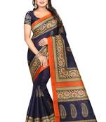 Multicolor Printed Art Silk Saree With Blouse