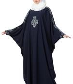 Embroidered Designer Kaftan- Navy Blue