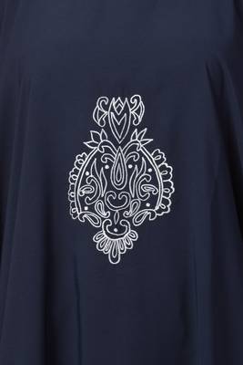 Embroidered Designer Kaftan- Navy Blue 5