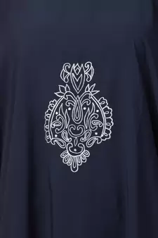 Embroidered Designer Kaftan- Navy Blue
