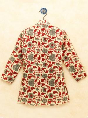 Multicolor printed cotton boys-kurta-pyjama 2