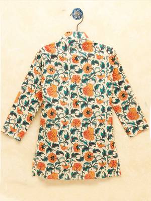 Multicolor printed cotton boys-kurta-pyjama 2