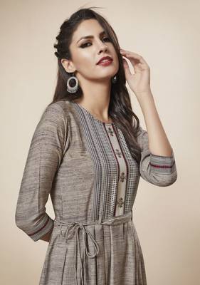 Multicolor Printed Rayon Ethnic Kurtis 2