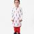 White and Black Ikkat Cotton Kurta and Red churidar