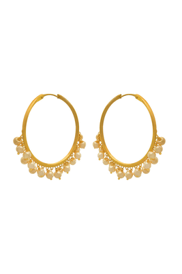 Gold pearl chandbali 1