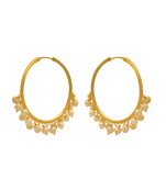 Gold pearl chandbali