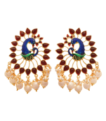 Gold pearl danglers-drops