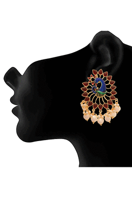 Gold pearl danglers-drops 2
