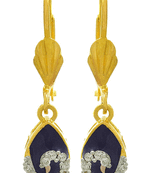 Gold diamond danglers-drops
