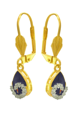Gold diamond danglers-drops 3