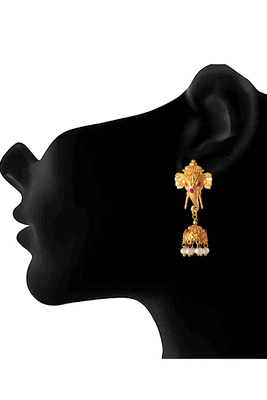 Gold pearl jhumkas 2
