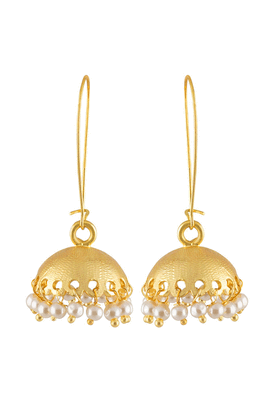 Gold pearl jhumkas 1