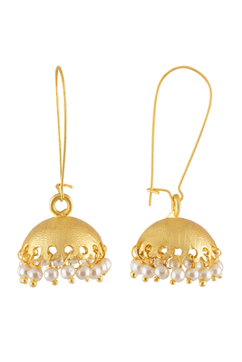 Gold pearl jhumkas 2