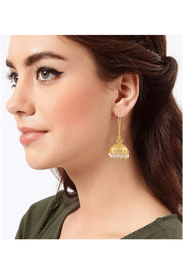 Gold pearl jhumkas 5