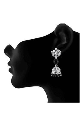 Silver pearl jhumkas 2