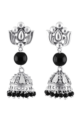 Silver pearl jhumkas 3