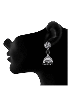Silver pearl jhumkas 2