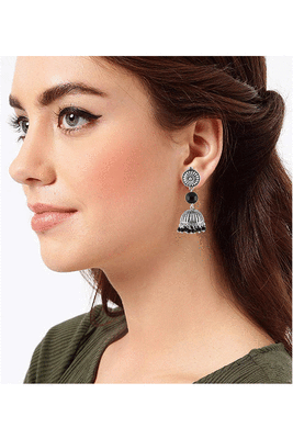 Silver pearl jhumkas 4