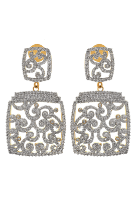 Gold diamond danglers-drops 1
