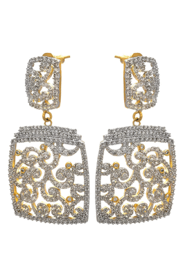 Gold diamond danglers-drops 3