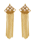 Gold diamond danglers-drops