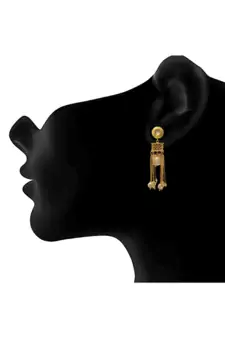 Gold pearl danglers-drops