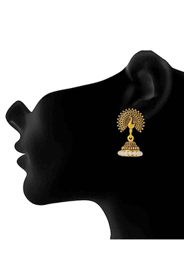 Gold pearl jhumkas 2