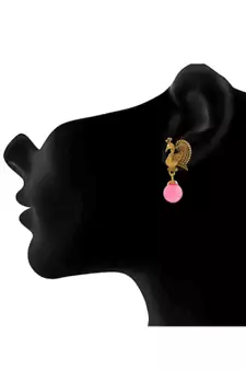 Gold pearl jhumkas