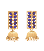 Gold pearl jhumkas
