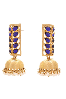 Gold pearl jhumkas 2
