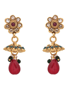 Gold diamond jhumkas