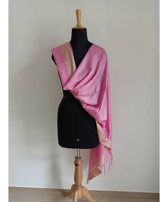 baby pink mulberry silk dupatta 2