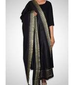 Black mulberry silk dupatta