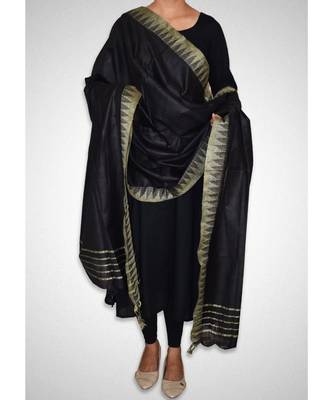 Black mulberry silk dupatta 2