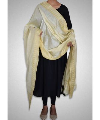 Ivory mulberry silk dupatta 2