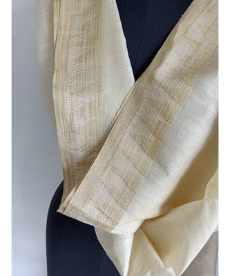 Ivory mulberry silk dupatta 4
